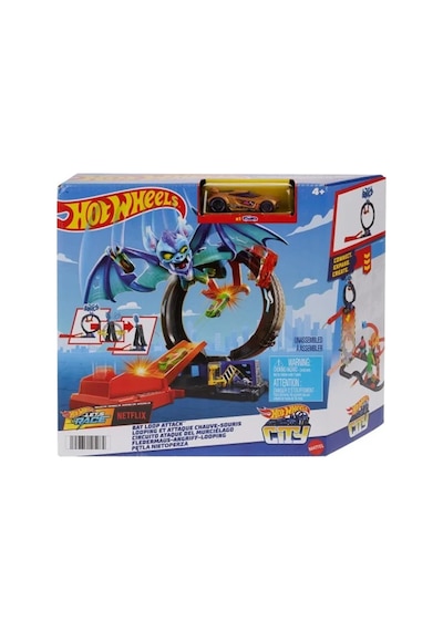 Hot Wheels Yarasa Döngü Saldırı Oyun Seti Ve 1:64 Ölçekli Oyuncak Araba Htn78 Karışık