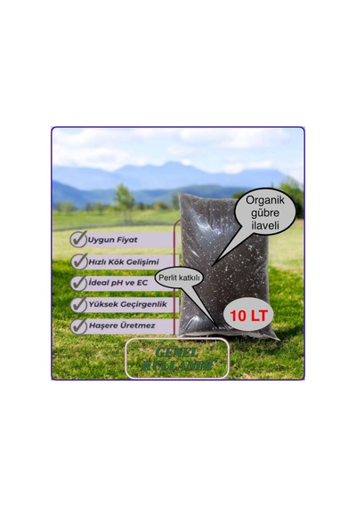 Torf 10 Lt Özel Karışım Perlit Katkılı İç Dış Mekan Bitki Yetiştirme Toprağı Torf Diğer