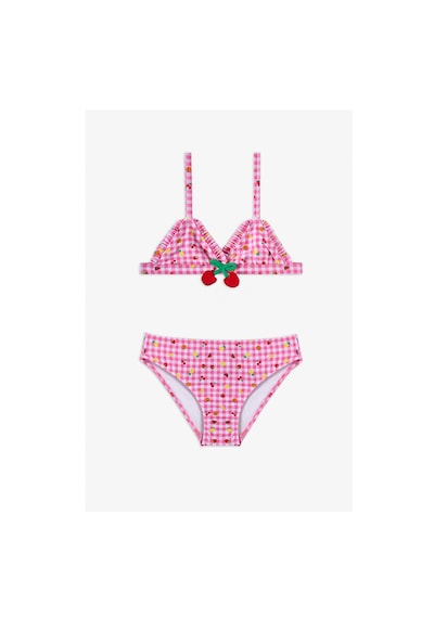 Penti Pembe Kız Çocuk Picnic Üçgen Bikini Takımı