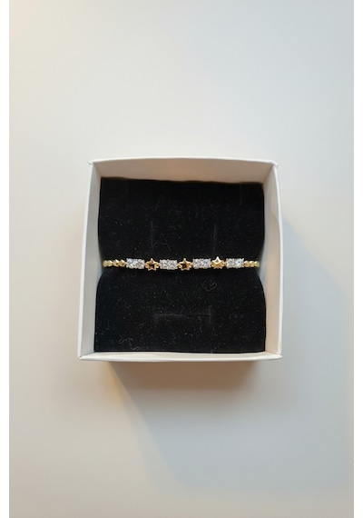 Valmont Accessories Xuping 14k Kaplama 17+2 Cm Ayarlanabilir Yıldız Detaylı Taşlı Kadın Çelik Bileklik Altın Valmont Accessories Xuping 14k Kaplama 17+2 Cm Ayarlanabilir Yıldız Detaylı Taşlı Kadın Çelik Bileklik Altın