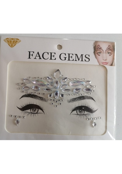 Kendinden Yapışkanlı Yüz Taşı Sticker Face Gems Model model 13