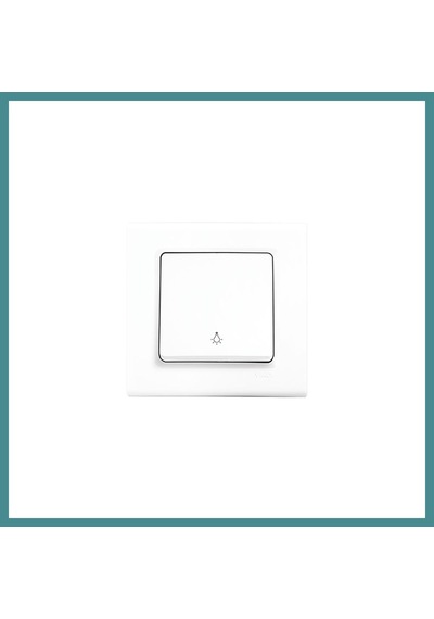 Bezos Çerçeveli Beyaz Tekli Duvar Anahtarı Mac