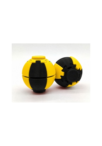 Alvera Press Küresi 3d Baskı Dönüşen Mekanik Fidget Stres Oyuncağı-siyah-sarı 27573071