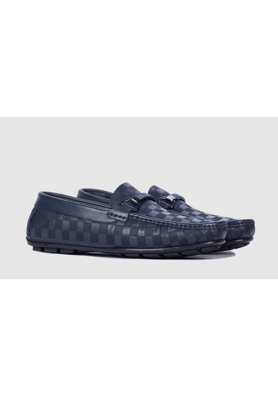 Cabani Hakiki Deri Lacivert Erkek Loafer Ayakkabı Lacivert (521648739) Lacivert