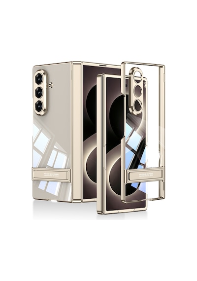 Nihcase Samsung Galaxy Z Fold 8 Ultra Kılıf Kamera Korumalı Şeffaf  Standlı Kapak