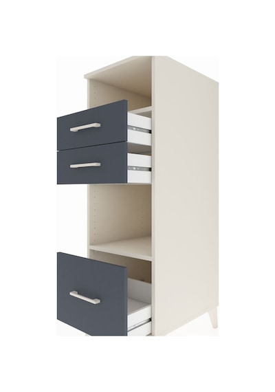 Kronos Dolap 2 Raflı 3 Çekmeceli 44x59x134 Aytaşı-antrasit Aytası