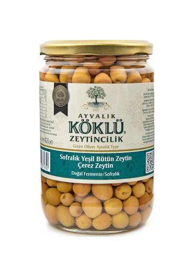 Ayvalık Köklü Zeytincilik Çerez Yeşil Zeytin Cam 420 G