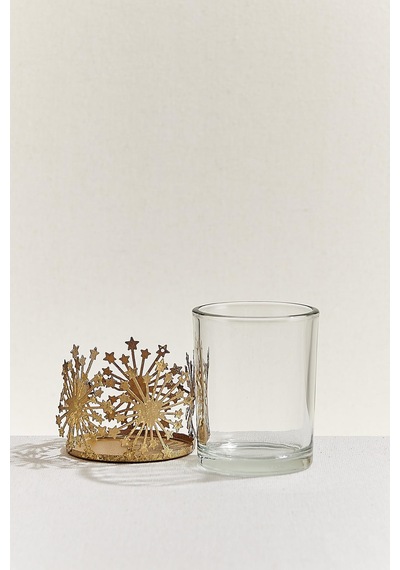 Pasabahce Snowy Tealight Mumluk Gold - 1 Adet Sarı
