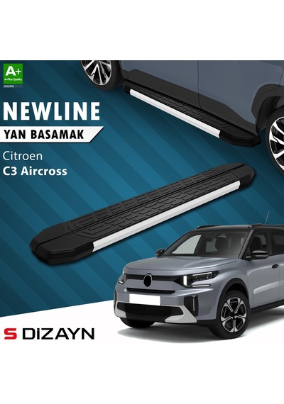 S-dizayn Citroen C3 Aircross 2 Newline Aluminyum Yan Basamak 183 Cm 2024 Üzeri A+ Kalite