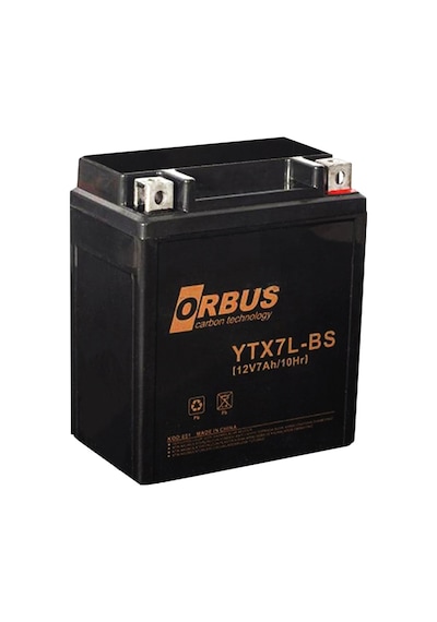 Orbus 12 V 7 Amper Elektrikli Karbon Bisiklet Aküsü Ytx7l-bs