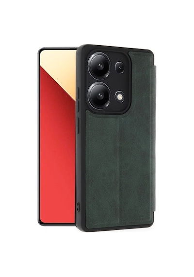 Redmi Note 13 4g Kılıf Flip Cover - Koyu Yeşil Bz8683140759254