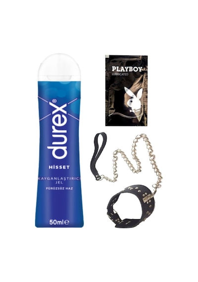 Durex Hisset Pürüzsüz Hazlar 50 Ml Jel + Siyah Deri Tasma + Hediye