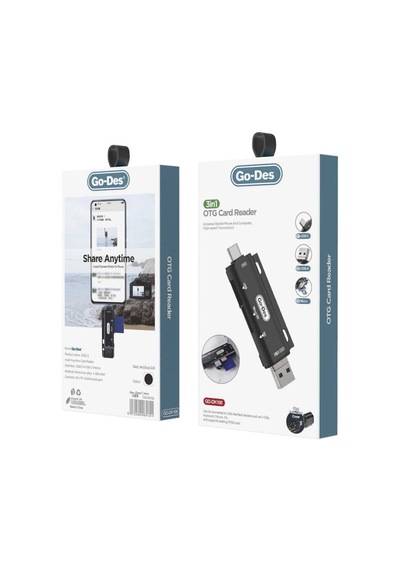 Go Des GD-DK108 3 in 1 OTG Hafıza Kart Okuyucu - ZORE-253398