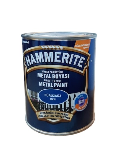Marshall Hammerıte Metal Boyası Pürüzsüz 0,75 Lt Mavi