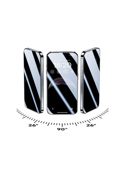 Vendas Apple Uyumlu iPhone 15 Pro Max  Anti-dust Warrior 9d Full Cover Privacy Gizleyen Temperli Cam Ekran Koruyucu