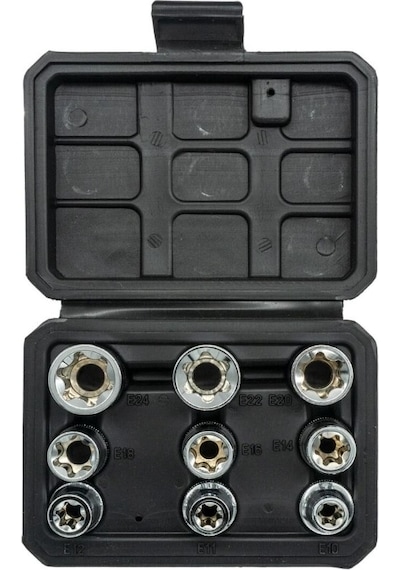 Dorf 1/2 E Torx Lokma Seti 9 Parça E10-e24 Plastik Kutulu