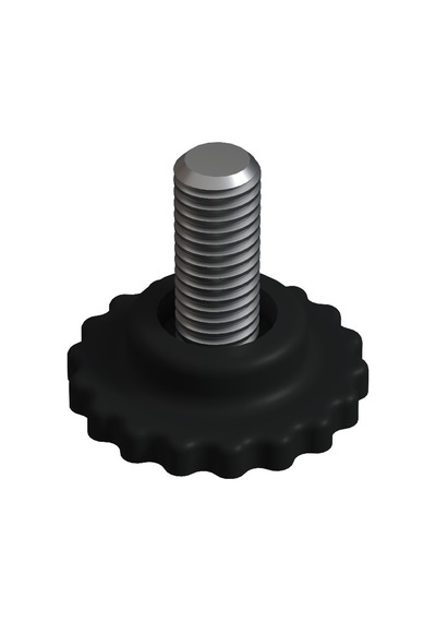 Cateksss M8 Ayar Vidası, Tırtıllı Vida, Bingo Ayak, Pingo Ayak Çap: 30 Mm Vida Uzunluğu 20 Mm Siyah - 44 Lü Paket
