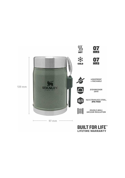 Stanley Classic Yemek Termosu Kaşıklı 0,40 L Yeşil