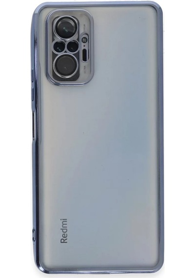 Newface Xiaomi Redmi Note 10 Pro Kılıf Razer Lensli Silikon - Açık Mavi