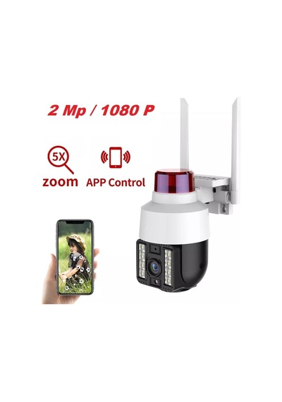 1080p Speed Dome Wifi Kablosuz Dış Mekan Camera Çakarlı Güvenlik Kamerası Hareket Sensörlü
