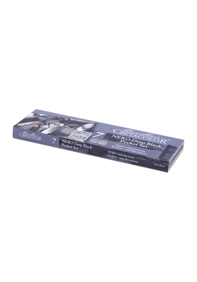 Cretacolor Nero Deep Black Pocket Set Profesyonel Çizim Seti 7 Parça Metal Kutu 400 08