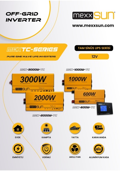 Mexxsun 600w 12v Tam Sinüs Ups Remote Ekran İnverter
