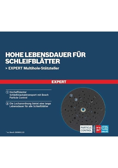 Professional 1x Expert Multihole Taban Üniversal Tipler Orta, Ø 150 Mm, Aksesuar Titreşimli Zımpara Makinesi