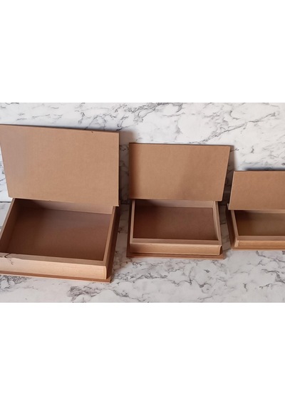 Hobi Adn Kitap Kutu 3'lü Set Ahşap Mdf Ham Ankara Siteler Ürünü El Yapım