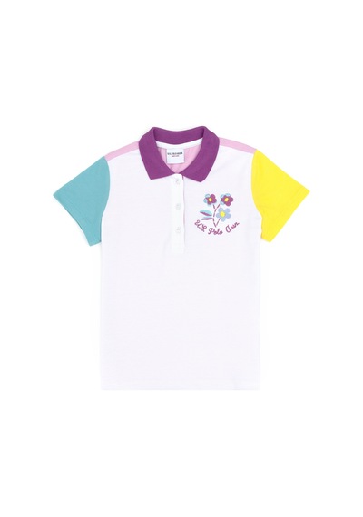 U.S. Polo Assn. Kız Çocuk Beyaz Polo Yaka Tişört 50283246-VR013
