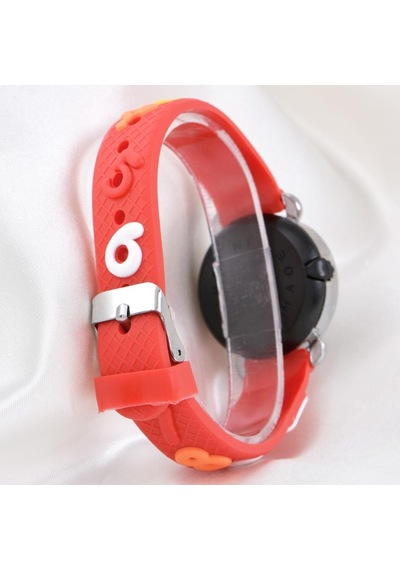 4-9 Yaş Kırmızı Renk Şirin Tasarım Unisex Kız Çocuk Led Kol Saati St-304147