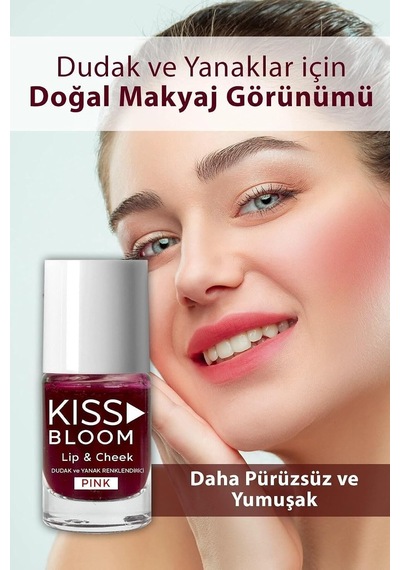 Lexroo Kıss & Bloom Doğal Görünümlü Dudak Ve Yanak Renklendirici Lip & Cheek Pink 11 Ml