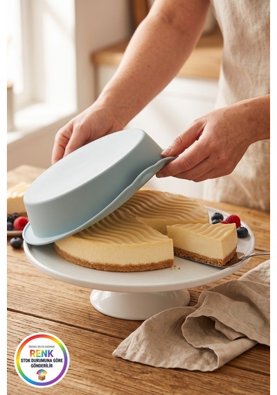 Silikon Cheesecake Kalıbı Kulplu Dalgalı Yuvarlak Pasta Kek Kalıbı Platinum Silikon 28 Cm Çok Renkli