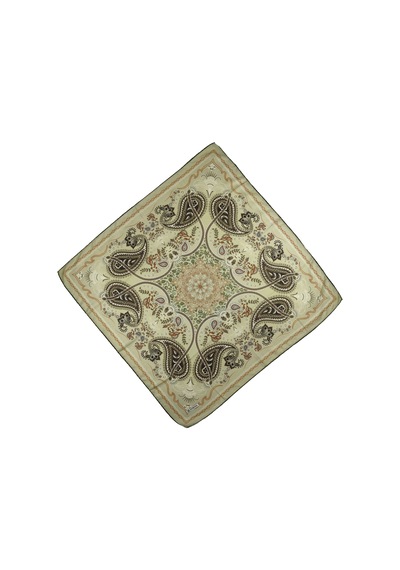Mim Eşarp - Akmoda Soft Pamuk Eşarp - Bej 90x90 Cm
