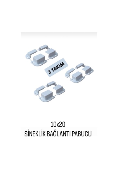 Sineklik Montaj Aparatı Pvc Sineklik Sabitleme Montaj Aparatı 3 Set Plastik