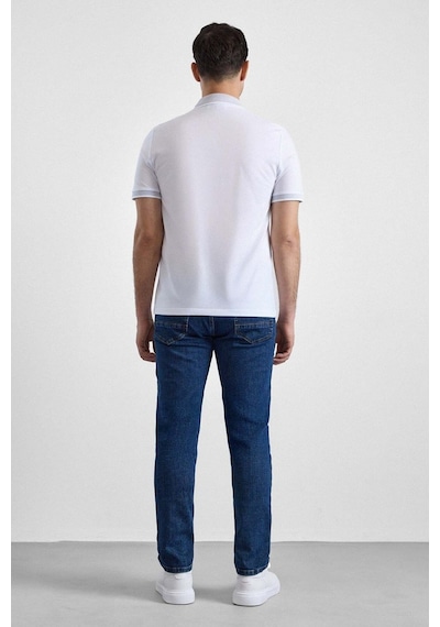 Hipatu Süvari Regular Oxford Polo Yaka Tişört Beyaz