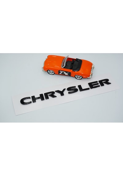 Dk Tuning Chrysler Bagaj Siyah Yazı Logo Arma Yazı 300c İle Uyumlu Bagaj Arma