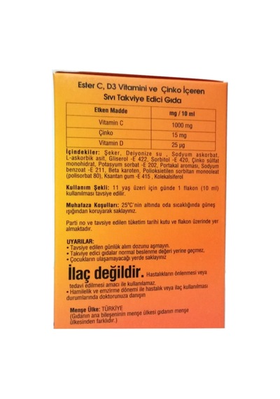 Matriks Ester C D3 Zinco 10 Ml X 20 Flakon