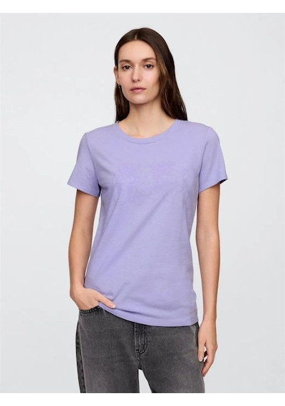 Kadın Gap Logo T-shirt Lila-6602 Lila