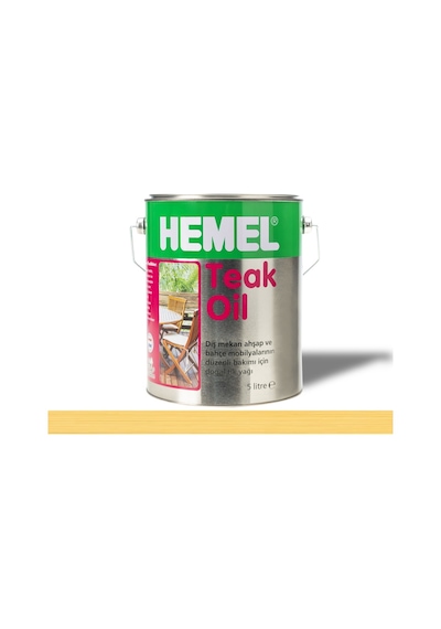 Hemel Teak Oil Şeffaf Tik Yağı 5 Lt