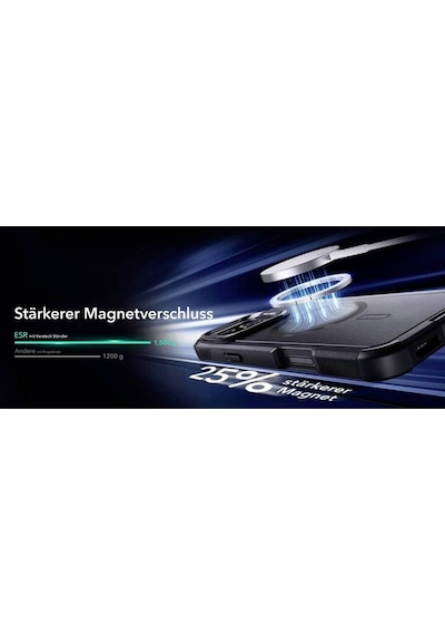 Esr Apple Uyumlu iPhone 16 Pro Cyber Tough Halolock Magsafe Standlı Silikon Kılıf Siyah