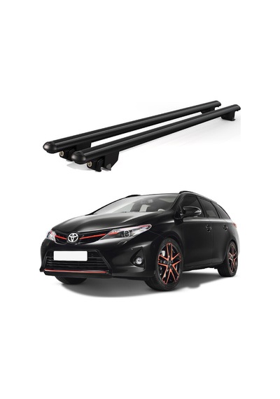Kanca Toyota Auris Touring 2013 Ve Sonrası Uyumlu Siyah Kilitli Ara Atkı 110cm Port Bagaj Tavan Barı