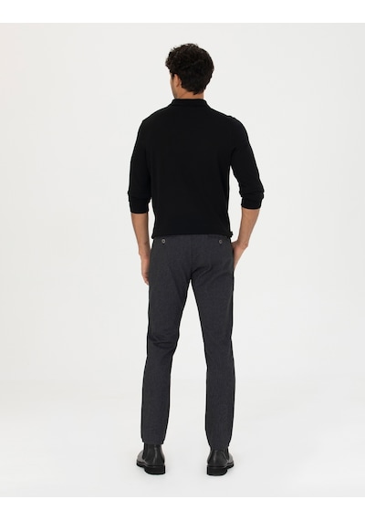 Pierre Cardin Erkek Siyah Kanvas / Chino Pantolon 50278440-vr046 Siyah