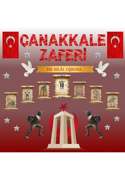 Çanakkale Zaferi Premium Vinil Pano 160 160 Cm 01 Tek Parça 7
