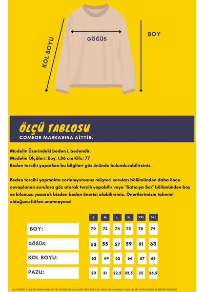 Comeor Erkek Gri Bisiklet Yaka Nakış Detaylı Regular Fit Sweatshirt Gri