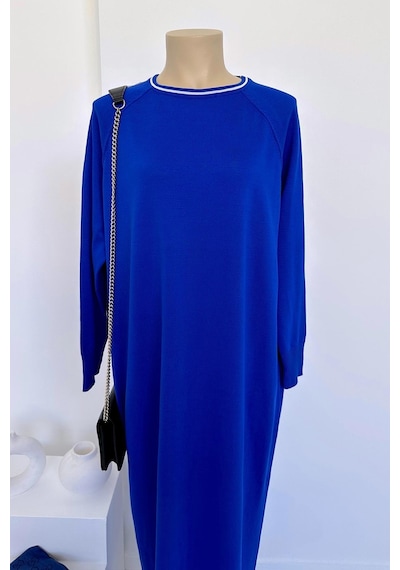 Kahijab Reglan Merserize Elbise - Saks Mavi Saks