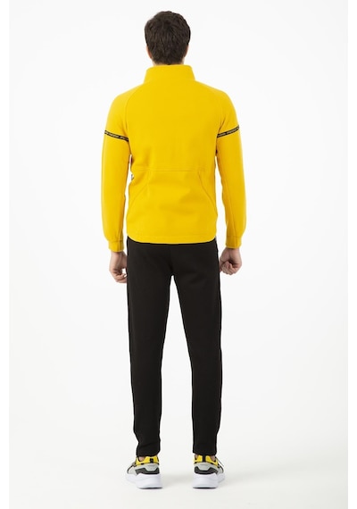 Maraton Sportswear Comfort Erkek Dik Yaka Dar Paça Uzun Kol Basic Sarı Eşofman Takımı 21516-sarı Sarı