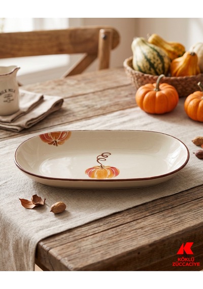 30 Cm Kayık Tabak Turuncu