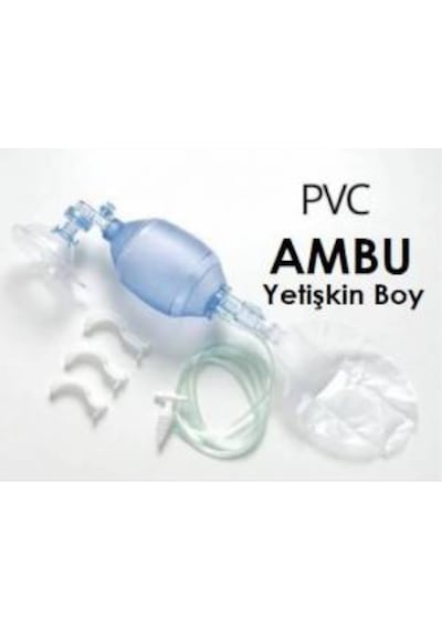 Pvc Ambu Seti Yetişkin Suni Solunum Maskesi Airway Ambu Pvc Disp