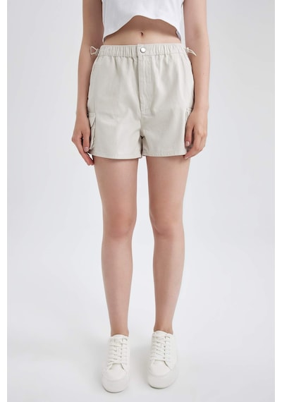 Defacto Coool Regular Fit Normal Bel Gabardin %100 Pamuk Şort A3688AX23SMGR492 Gri