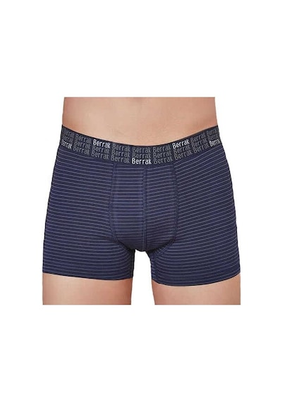 10 Adet Berrak Çizgi Desenli Erkek Likralı Boxer Short 4475 Lacivert